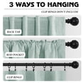 thumbnail image 3 of NICETOWN Full Blackout Linen Curtains 84 inches Long, Thermal Insulated Noise Reducing Drapes for Bedroom Living Room, Seafoam Green, 52"x84", Set of 2, 3 of 11