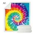 thumbnail image 1 of Tie Dye Throw Blanket Fleece Squre Blanket Rug Rainbow Color for Camping Sofa Couch 2 Sizes 130CM*150CM 150CM*200CM 6 Patterns, 1 of 9