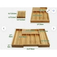 thumbnail image 6 of Bamboo Silverware Drawer Organizer Kitchen Expandable Utensil Holder and Cutlery, 6 of 7