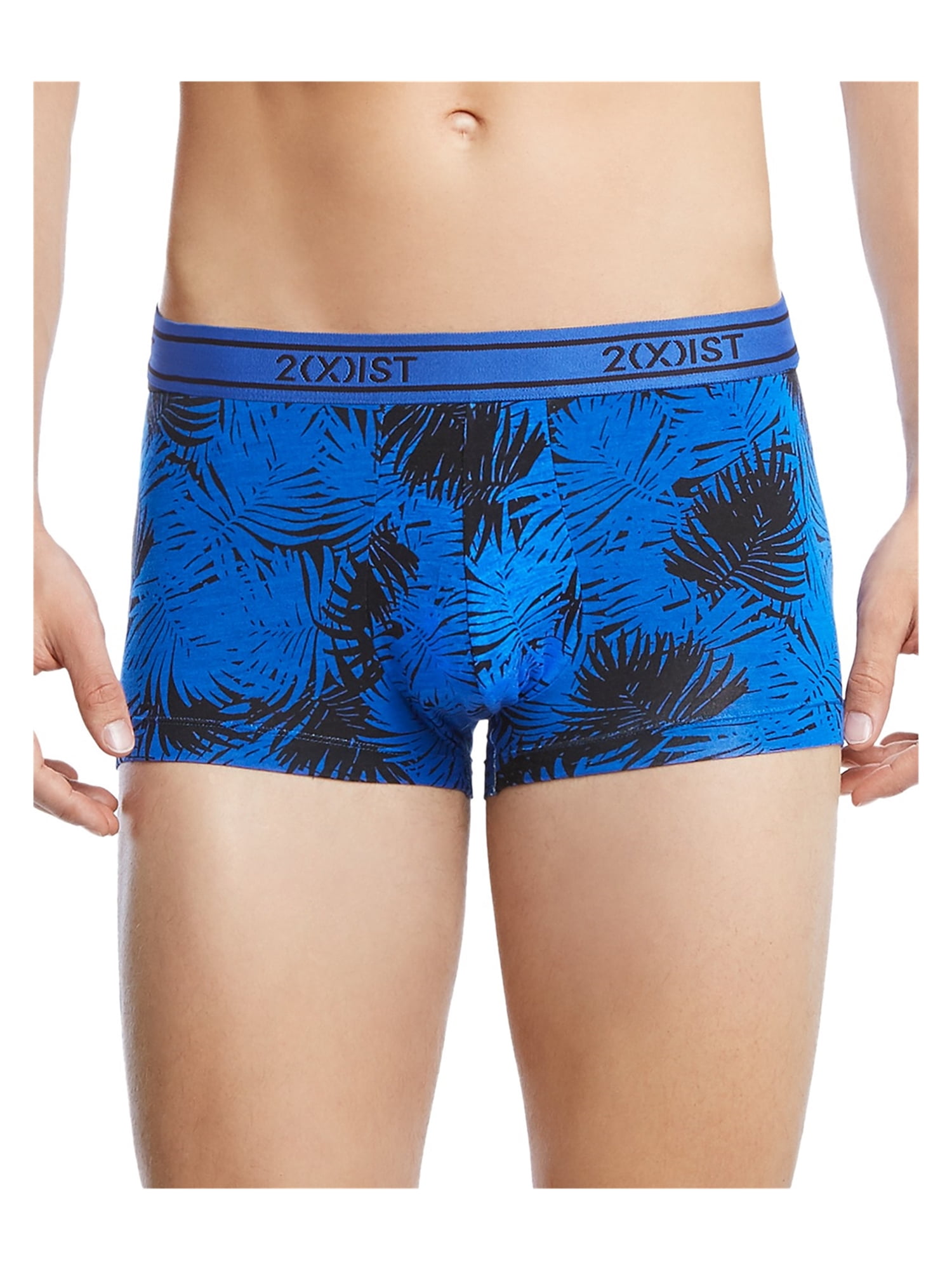 2(X)IST Mens Patterned No Show Underwear Boxer Briefs brightblue S/No