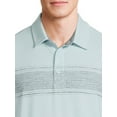 thumbnail image 5 of George Men’s & Big Men's Striped Jersey Knit Polo Shirt with Short Sleeves, Sizes S-3XL, 5 of 5