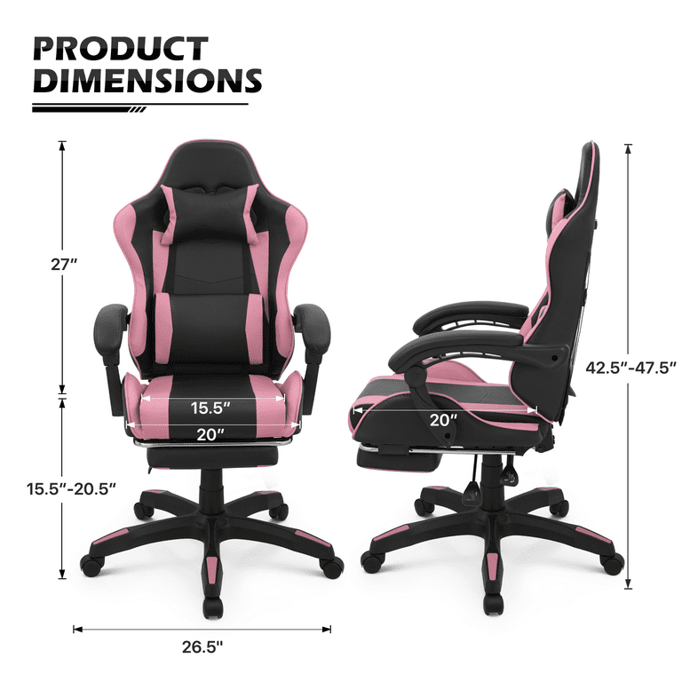 MoNiBloom Massage Video Gaming Recliner Chair, Ergonomic Computer