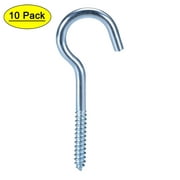 Uxcell 2.5" Ceiling Hooks Cup Hook Fine Carbon Steel Screw-in Hanger for Indoor and Outdoor 10Pack
