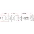 thumbnail image 2 of Design House 753459 Bouton de Porte à Loquet Bidirectionnel Cambridge, Dossier Réglable, 2 of 5