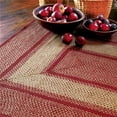 thumbnail image 1 of Homespice Decor 512734 27 x 45 in. York Jute Rectangular Braided Rug - Red, White, 1 of 1