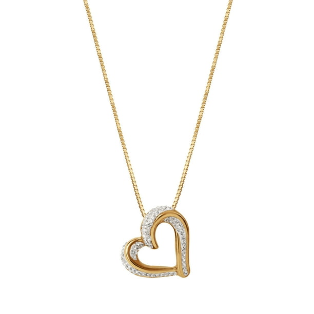 Brilliance Fine Jewelry Slide Heart Pendant Necklace, 18"