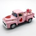 thumbnail image 5 of nvzhuang Pickup Truck Model Openable Doors Love Heart Design Vintage Car Figurine for Mother's Day Valentine's Day Decor Present, 5 of 9