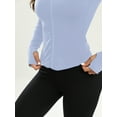 thumbnail image 3 of Women Slim-Fit Full-Zip Yoga Jacket Ultra-Breathable MoistureLong Sleeve Activewear, 3 of 8