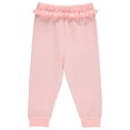 thumbnail image 2 of Cudlie 5-Pack Toddler Girls' Jogger Pants, Active Fashion Sweatpants -Soft Cotton Blend, Ruffle Waist, Sizes 3M–4T, 2 of 6