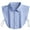 Light Blue, variant on Mens Office Detachable Dickey Solid Color Button False Collar Lapel Half Shirt