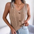 thumbnail image 5 of Njoeus Women's Tank Tops Casual Button V-Neck Knit Tanks Summer Sleeveless Shirts Camisole Tops for Women Trendy Blouse, 5 of 8