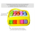 thumbnail image 2 of Children’s Xylophone Piano Toy, 5-Key Percussion Set with Tambourine, Color-Coded Musical Instrument for Ages 0-3, Hand-Eye Coordination Training, Yellow Design, 2 of 5