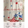 thumbnail image 6 of Sheer Curtains 45 Inch Length, Independence Day Semi Sheer Curtains Light Filtering Window Treatment, 4th of July Striped Stars Patriotic Burlap Privacy Voile Drapes for Living Room 52x45 Inch, 6 of 7