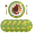thumbnail image 5 of Ryvnso Flower on Green Round Plate Mats Dining Table Placemat Set of 4 for Holiday Decoration, 5 of 7