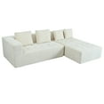 thumbnail image 4 of U_Style Modern Large Removable Modular Sofa, 3-Piece Set with Free Combination, Includes 4 Cushions, Ideal for Living Room, Bedroom, Apartment, 4 of 8