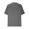 thumbnail image 5 of T-Shirts For Women Sevevn Women's Solid Oversized Summer V-Neck Basic Casual Loose T-Shirt, 5 of 7