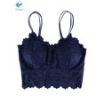 thumbnail image 4 of Deago Women's Lace Padded Bralette Bra Top Floral Stretch Wirefree Lingerie Sexy Bras (L,Blue), 4 of 5