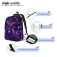 thumbnail image 4 of Yiaed Purple Starry Sky Antelope Print Backpack, Premium Laptop Backpack, Travel Backpack for Women, Lightweight Backpacks, Comfortable Back Pack-Small, 4 of 7