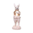 thumbnail image 2 of LEFTHIGH Home Resin Easter Bunny Decorations Set for Home Tabletop Living Room Decor Assorted Colors 20x6x6 cm Holiday Gift Idyllic Ornament House Essentials, 2 of 7