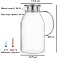 thumbnail image 2 of 81 Ounces/2.4 Liter Glass Pitcher with Lid, Heat-resistant Water Jug for Hot/Cold Water, Ice Tea and Juice Beverage, 2 of 6