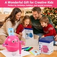 thumbnail image 5 of Drawing Robot for Kids, Interactive Educational Drawing Robot with Voice Interaction, Magic Painting Robot Toy with 100 Word Cards & 16 Color Pens for Girls and Boys Age 3+ (Pink), 5 of 6
