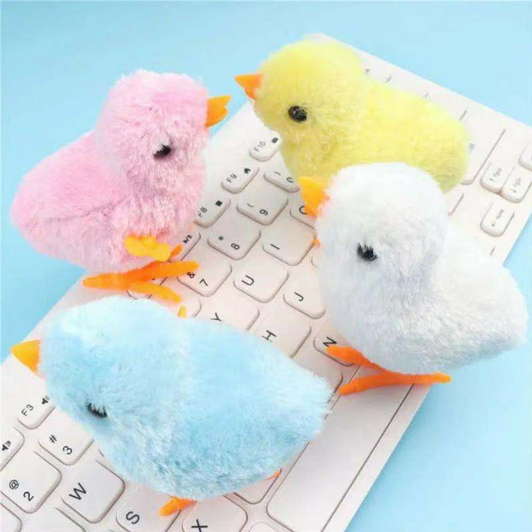 Wind Up Chick Toy Novelty Chicken Windup Toy Fluffy Chicken Easter Basket Stocking Stuffers Reusable Clockwork Learning Educational Toys for 2 to 14