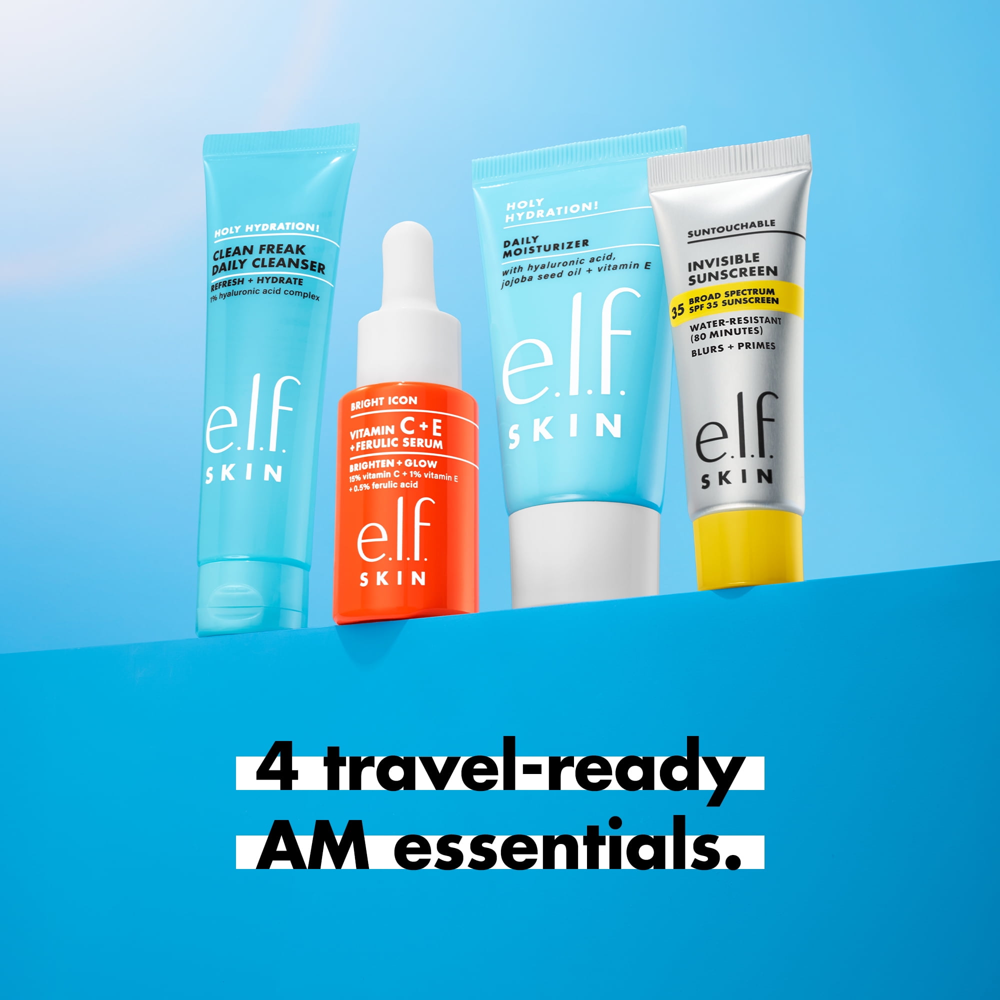 e.l.f. SKIN Wake the e.l.f. Up! Skincare Kit - 4pc