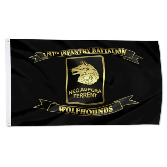 2but 1/27th WOLFHOUNDS infantry battalion Flag Military Flags Polyester 3x5 FT Indoor Outdoor Banner