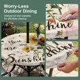 thumbnail image 5 of Round Outdoor Tablecloth with Umbrella Hole and Zipper, Sunflowers Tablecloth with Elastic Waterproof, Farmhouse Retro Botanical Floral Bee Love Heart Patio Table Covers for 45" - 54" Pool Tables, 5 of 9