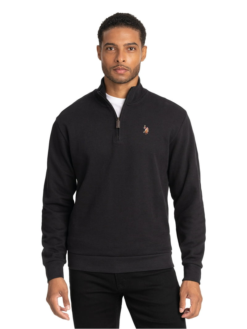 U.S. Polo Assn. Men's Quarter Zip Flatback - Walmart.com