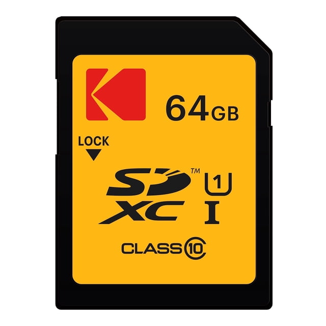Tarjeta SDXC KODAK UHS-I U1 V10 Premium de 64 GB, 85 MB/s de lectura