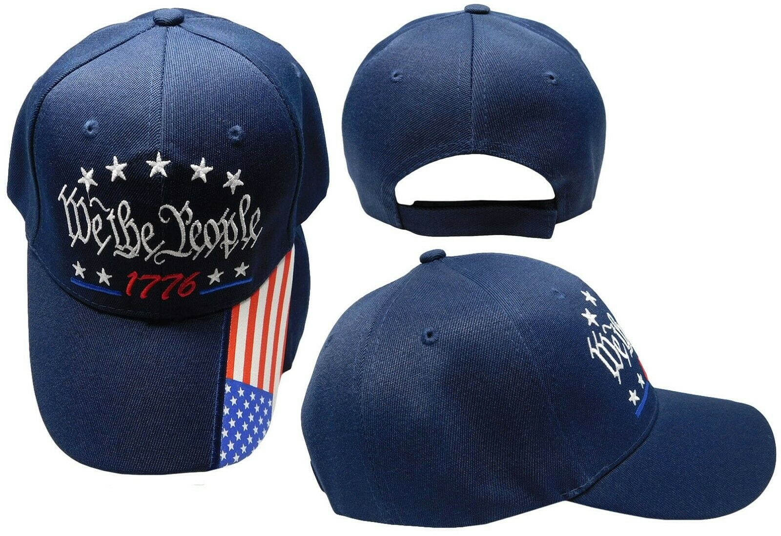NEW US ROUTE 66 SIDE FLAME FULL EMBROIDERED BALL CAP HAT NAVY 