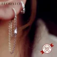 thumbnail image 3 of FLORATO 925 sterling silver earrings chain tassel pendant earrings zircon silver earrings for women trend Luxury Wedding Jewelry, 3 of 5