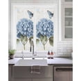 thumbnail image 2 of Window Privacy Film Blue Hydrangea Retro Stained Glass Window Film Decorative Sun Block Window Cover VintageBotanical Floral Blossom Window Clings Static Adhesive Sticker for Bathroom 17.7"x39.3", 2 of 7