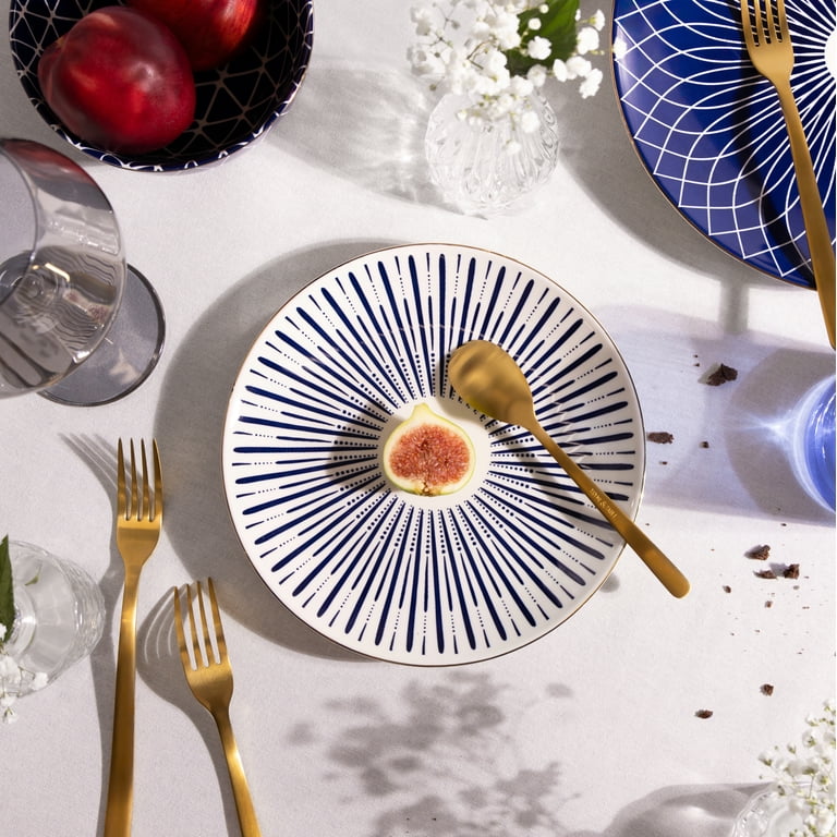 Free Shipping! Thyme & Table Blue and White Calypso 12-Piece