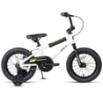 thumbnail image 3 of Glerc 14 Inch Little Kids Bike BMX Style Bicycle with Training Wheels Coaster & Rear V Brake for 3-5 Years Old Boys Girls, White, 3 of 12