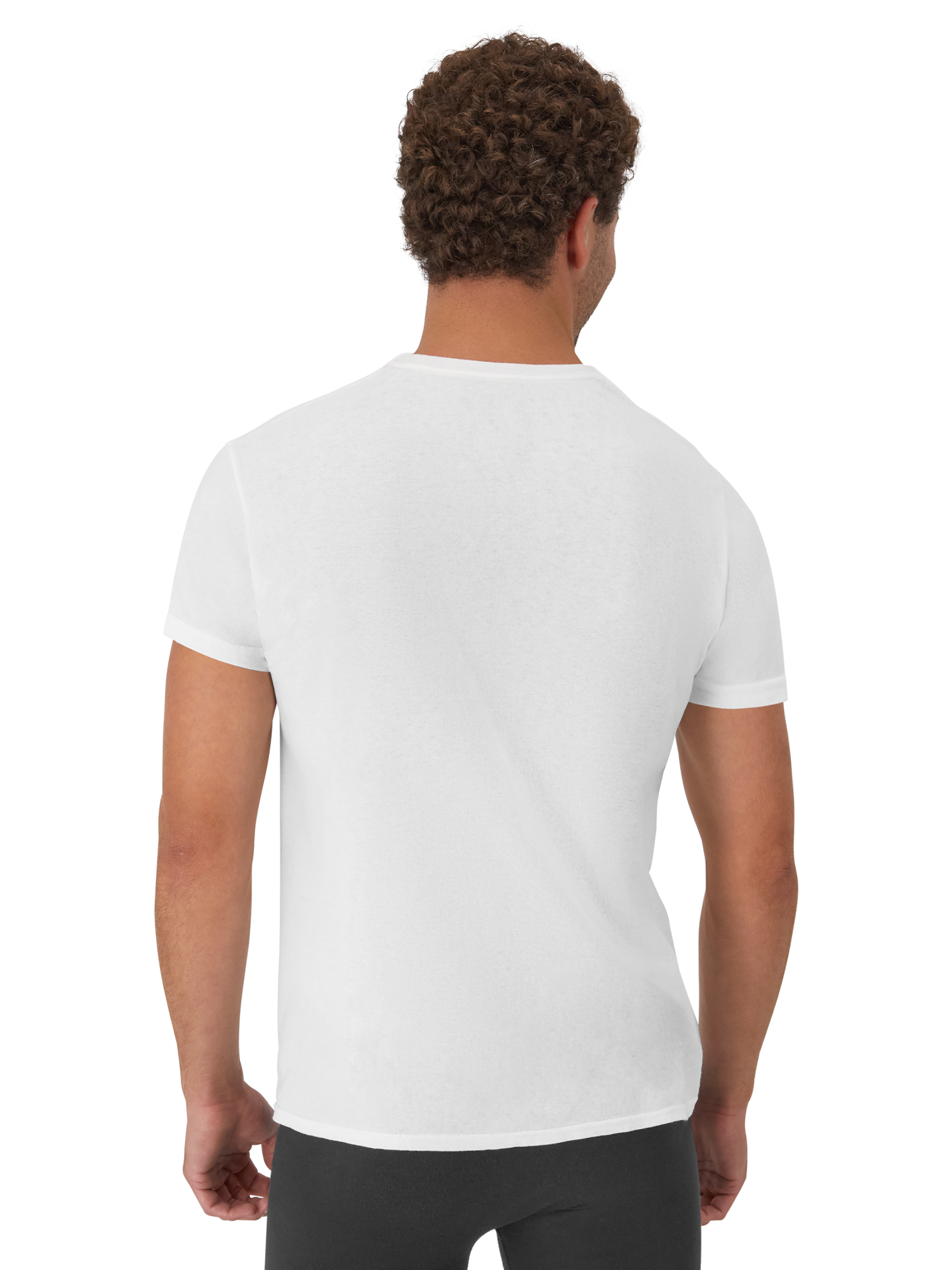 Hanes Men's Value Pack White Crew T-Shirt Undershirts, 6 Pack photo 6
