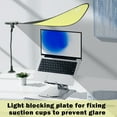 thumbnail image 3 of Laptop Sun Shade for Working Outside Anti-Glare Laptop Visor with Suction Cup Adjustable Bendable Office Desk Shade Folding Car Window Shades Laptop Shade Cover for Laptop Computers Car, 3 of 10