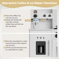 thumbnail image 4 of Wooden Kids Play Kitchen Toy Set with Integrated Coffee Bar, Realistic Cooking Stove, Oven, Washing Machine & Sink, Large Toddler Kitchen Playset with 11 Accessories for Ages 3+, 4 of 8