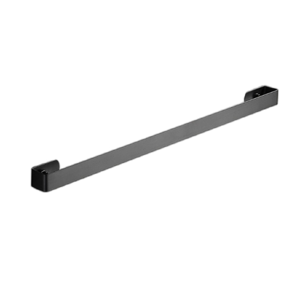 Wall Mounted Toilet Towel Rack Bar Hanger Shelf Organizer Black 30cm