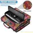 thumbnail image 6 of Zipper Binder with Shoulder Strap 2 inch 3 Ring Waterproof File Folder Organizer Bag 500 Sheet Flowers and Zebra Print, 6 of 8