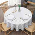 thumbnail image 3 of Fashionable Round Tablecloth 60x60in(153x153cm) – Waterproof Polyester Table Cover with Full Print Design, Wrinkle Resistant & Washable for Kitchen Dining Party Decor, 3 of 6