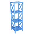 thumbnail image 1 of Bamboo 5850LightBlue 4 Tier Bamboo Square Rack, Light Blue - 46 x 14.5 x 13 in., 1 of 1