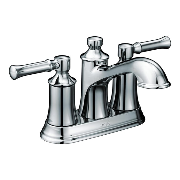 Moen Dartmoor Chrome Traditional Two Handle Centerset Bathroom Sink Faucet