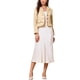 thumbnail image 2 of Chaqueta de tweed casual elegante Inspire Chic para mujer, blazer corto de manga larga de doble botonadura, talla L, color albaricoque, 2 of 6