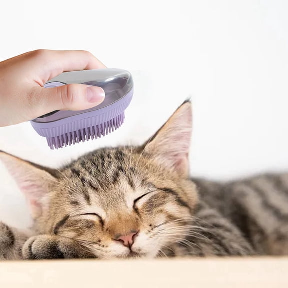 Shaped Pet Silicone Bath Brush Multifunctional Cat Dog Floating Hair Removal Bathing Back Scrubbing Massage Tool
