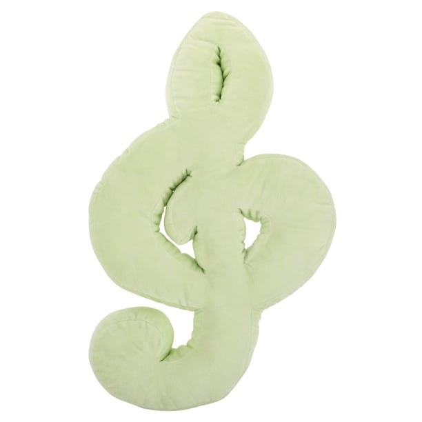 Cojín de peluche con nota musical: diseño kawaii y suave relleno. Cojín decorativo para sofás y camas. Regalo ideal para amantes de la música y adolescentes.