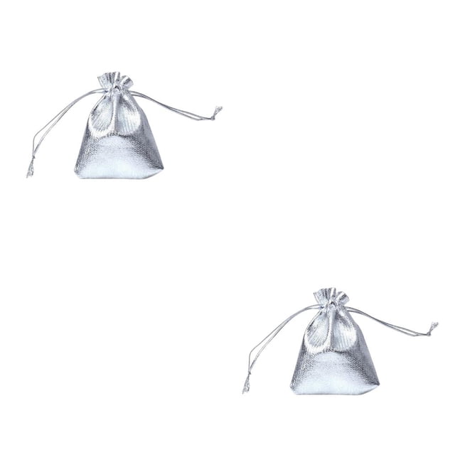 Monstrate 100 piezas bolsas de joyería brillante regalo caramelo cordón tela no tejida DIY para celebraciones de bodas dorado/5*7cm Type3 NO3