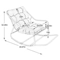 thumbnail image 6 of S-HOME Outdoor Rocking Chair With Soft Thick Cushion, Black Steel Frame, For Living Room & Patio Use, Navy Blue, 6 of 15