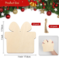 60PCS Wooden Christmas Ornaments Unfinished Wood Hanging Christmas Tags